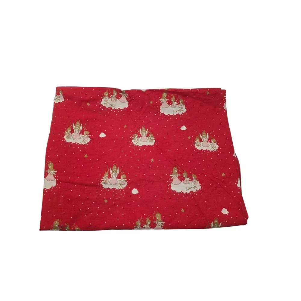 Södahl Denmark Vintage Red Christmas Angel Christmas Cotton Tablecloth Rectangle